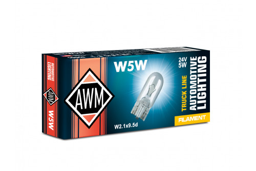 Лампа накаливания AWM W5W 24V 5W (W2.1×9,5d)