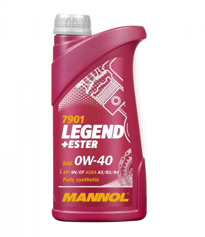 Масло Mannol LEGEND+Ester 0w40 син. 1л (API SN/CF; ACEA A3/B4) ( уп.20 шт)