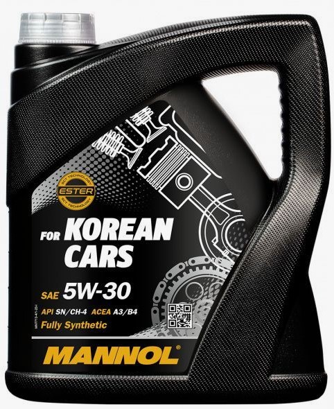 Масло Mannol 5w30 син.  for Korean cars 7713 4л  (API SN/SM/SL) ( уп.4 шт)