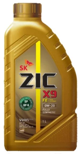 Масло моторное синт. ZIC X9 FE 0W20  (1 л) (12 шт/кор) (API SP ILSAC GF-6)
