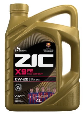 Масло моторное синт. ZIC X9 FE 0W20  (4 л) (4 шт/кор) (API SP ILSAC GF-6)