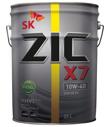 Масло синтетическое ZIC X7000 15W-40 (CK-4) (20 л) (CK-4, CJ-4, SN, E9/E7, MB 228.31, VDS-4.5, MAN 3575, ECF-1A/2/3