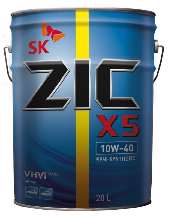 Масло моторное п/с ZIC X5 Diesel 10W-40 (20л) API CI-4 / SL