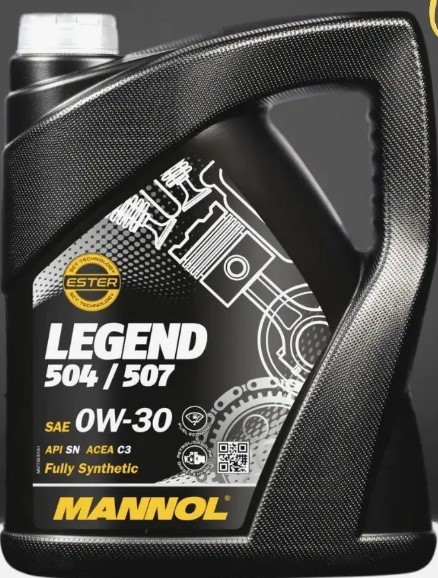 Масло Mannol Legend 504/507 0w30 син. SN; C2/C3 (7730) 5л ( уп.4 шт)