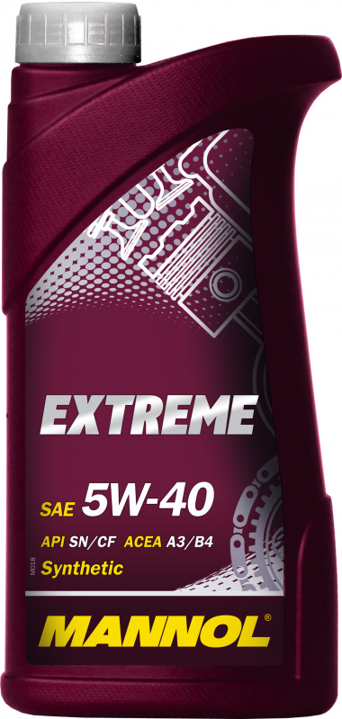 Масло Mannol Extreme 5w40 син. 1л (API SN/CF; ACEA A3/B4) ( уп.20 шт)