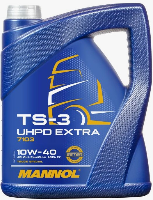 Масло Mannol TS-3 UHPD EXTRA п/с 10w40  5л (API CH-4/CG-4/CF-4/SL; ACEA E3/A3/B3) /аналог TS-5 ( уп.4 шт)